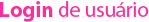 Login de usuário